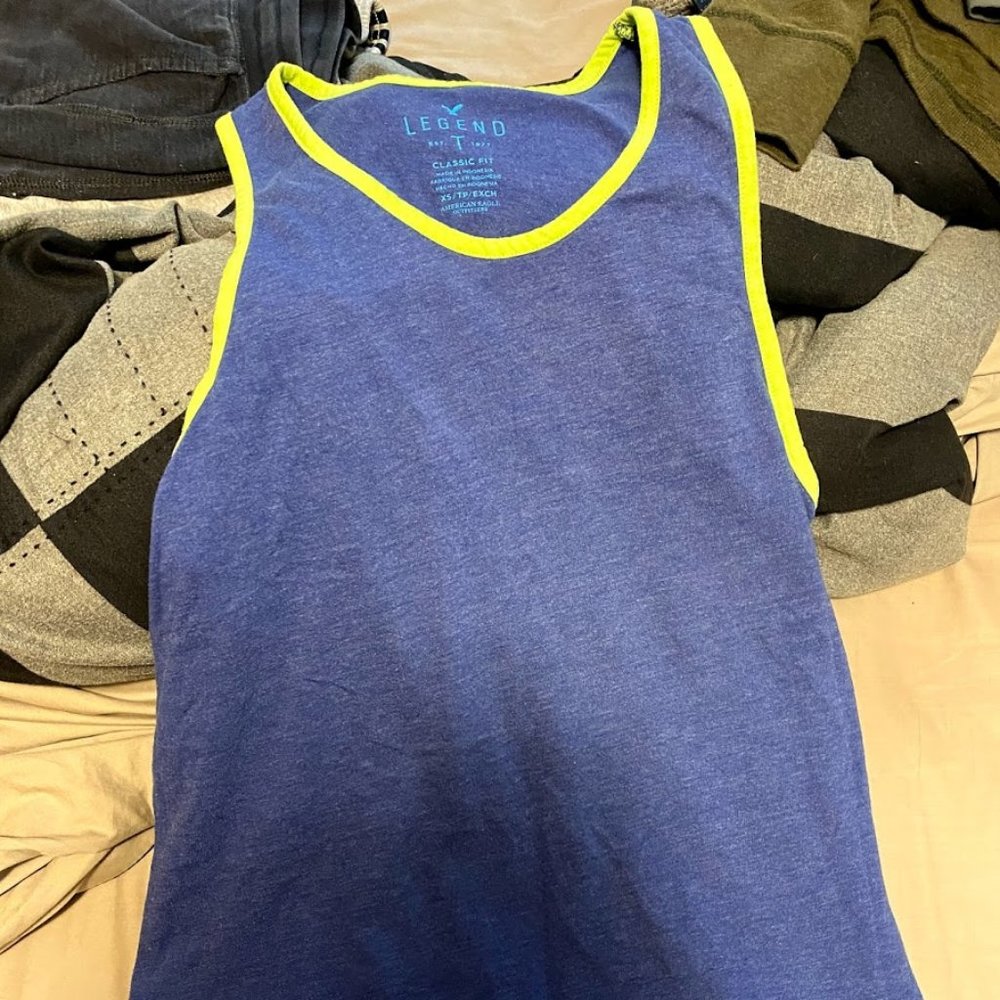 American Eagle blue tank top